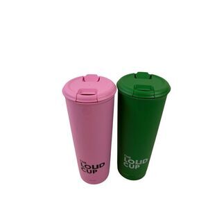 LoudCup tumblers set pink green 20 oz Stadium Horns